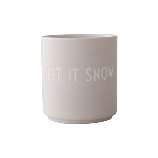 Design Letters Beige Let It Snow Christmas Favourite Cup