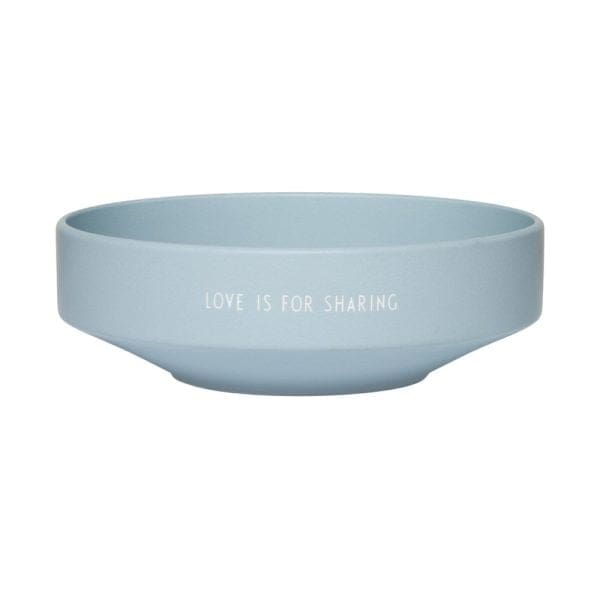 Design Letters 'Love is For Sharing' Favourite Light Blue Large Bowl