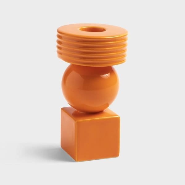 Klevering Stack Orange Candle Holder