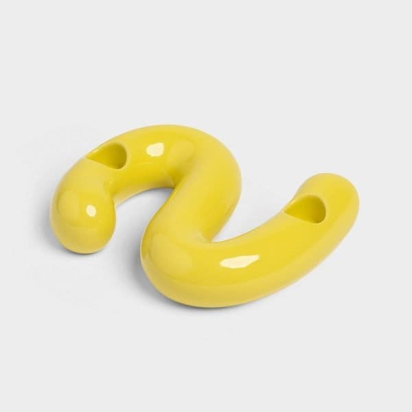 Klevering Scribble Yellow Candle Holder