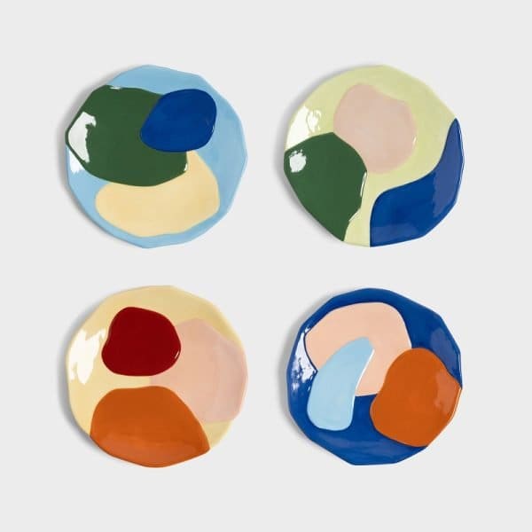 Klevering Multicolour Chunky Plates Set (4 pieces)