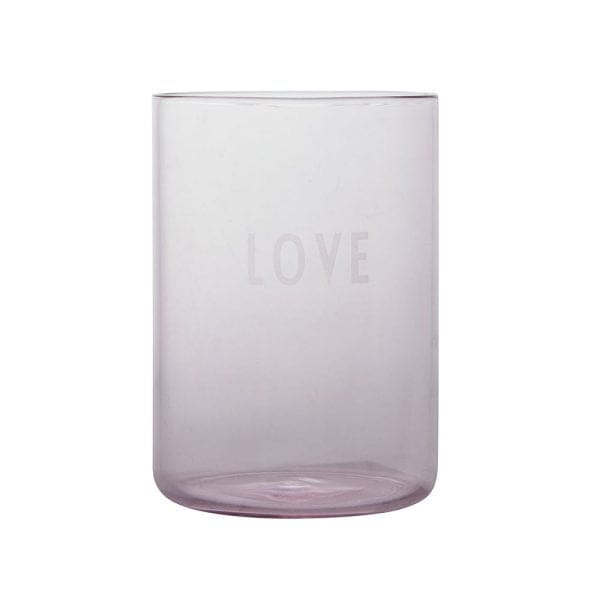 Design Letters Transparent Pink "Love" Favourite Drinking Glass