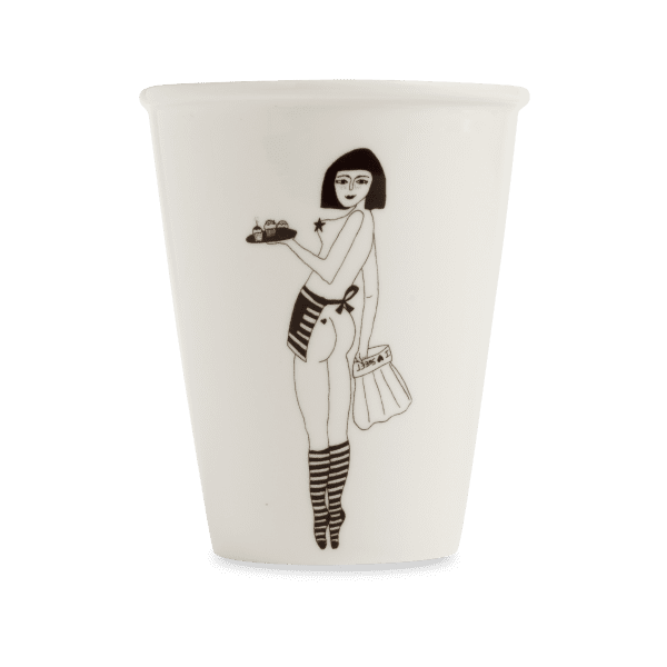 HelenB Pin-Up Cake Girl Porcelain Cup