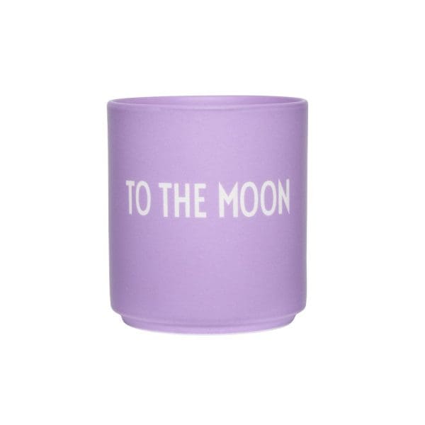 Design Letters Favourite To The Moon Purple Porcelain Cup